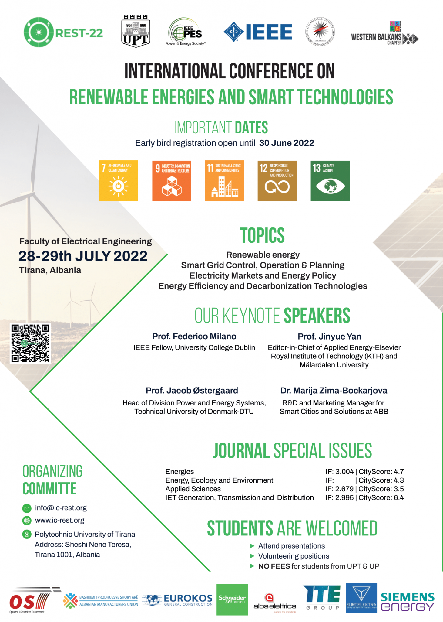 International Conference on Renewable Energies and Smart Technologies