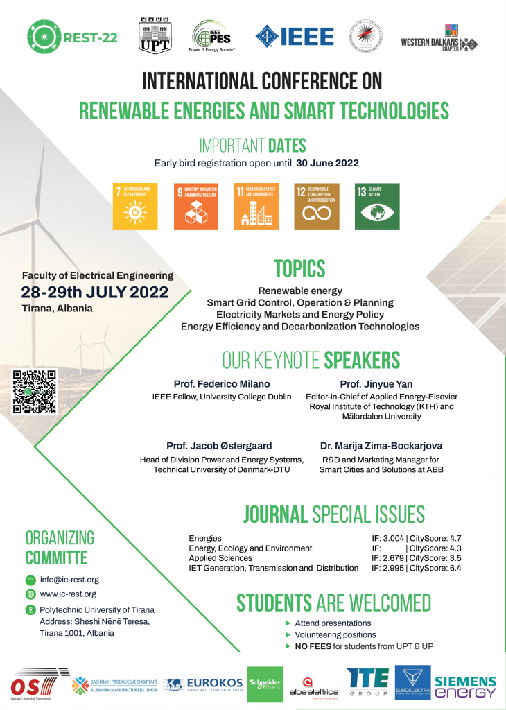 International Conference on Renewable Energies and Smart Technologies