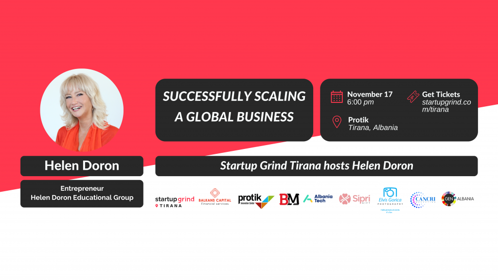 Helen Doron - Startup Grind Tirana - Cover