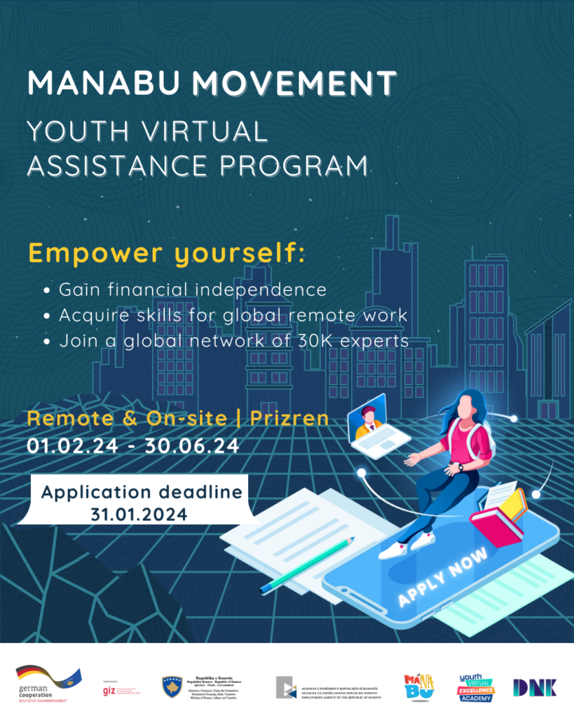 Join the Youth Virtual Assistant Program in Kosovo and unlock a world of opportunities!