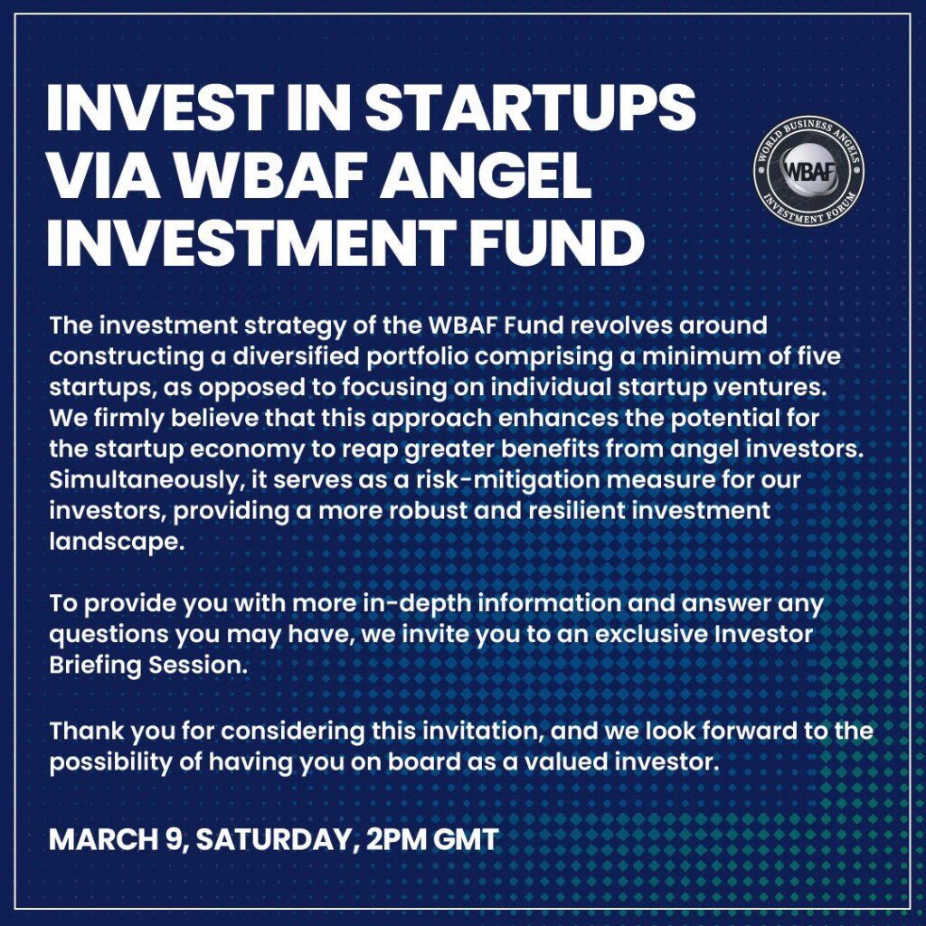 Open Invitation for Investors: Invest in Startups via WBAF Angel Investment Fund