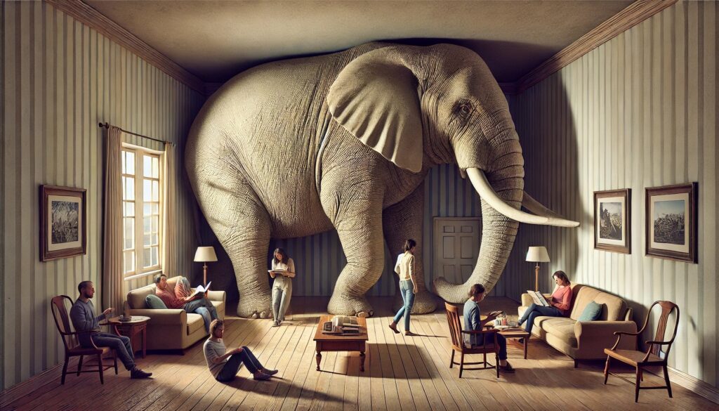 Inflation as the elephant in the room: Everyone sees it. Everyone ignores it.