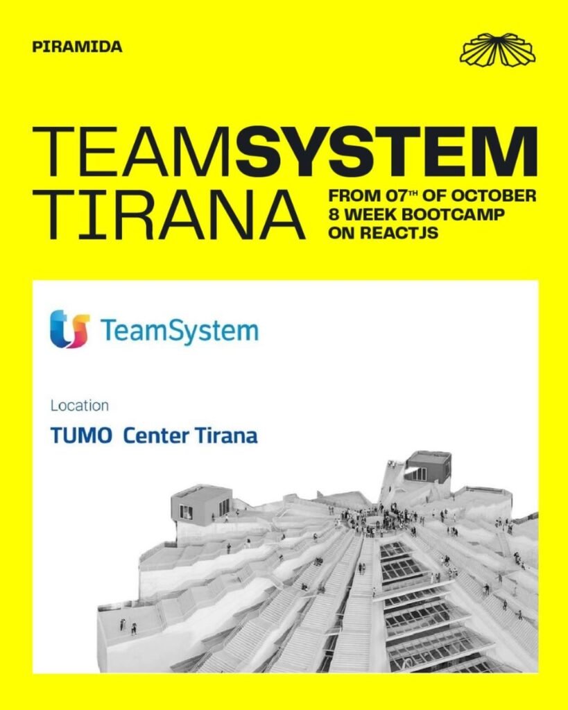 Join the React Bootcamp from TeamSystem Tirana & TUMO!