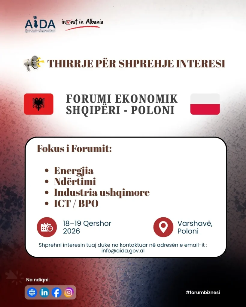 Call for Expression of Interest: Poland–Albania Economic Forum