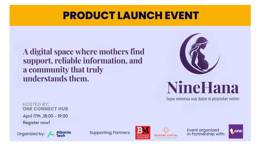 NineHana Product Launch event: A platform aiming to transform support for mothers in Albania
